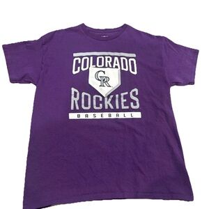 Purple Colorado Rockies Youth XL 18-20 MLB Baseball